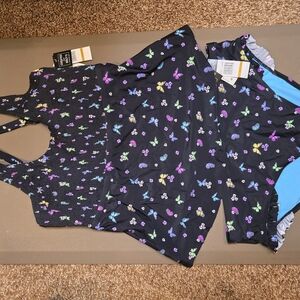 Macy's Multicolor Butterfly Bikini Set